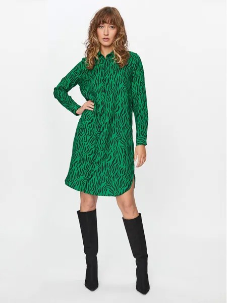 Платье-рубашка стандартного кроя Only, зеленый