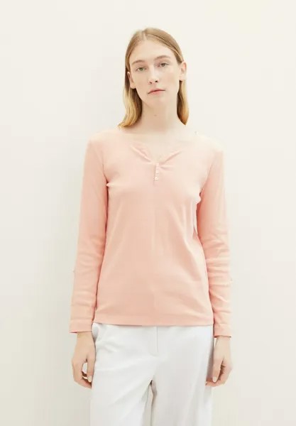Рубашка с длинным рукавом TOM TAILOR, цвет apricot offwhite stripe ck