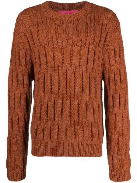 The Elder Statesman джемпер Tide Stitch, коричневый
