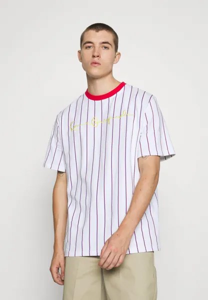 Футболка с принтом ORIGINALS PINSTRIPE TEE UNISEX Karl Kani, цвет white