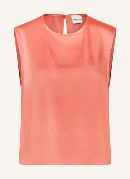 Атласный топ Claudie Pierlot, оранжевый