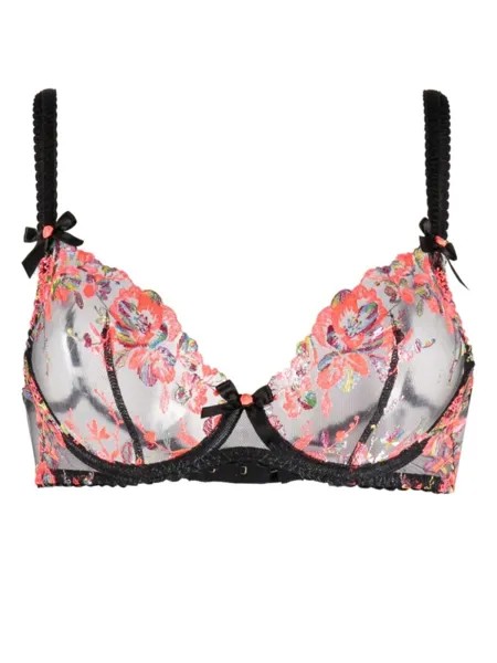 Agent Provocateur бюстгальтер Lexx на косточках с цветочной вышивкой, черный