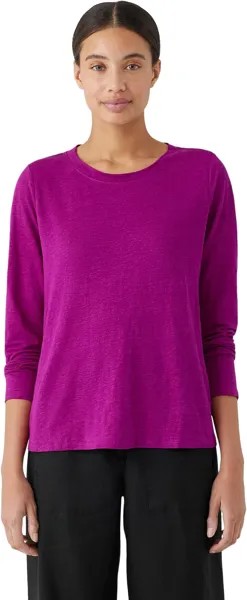 Футболка Eileen Fisher Crew Neck Long Sleeve Tee, цвет Rhapsody