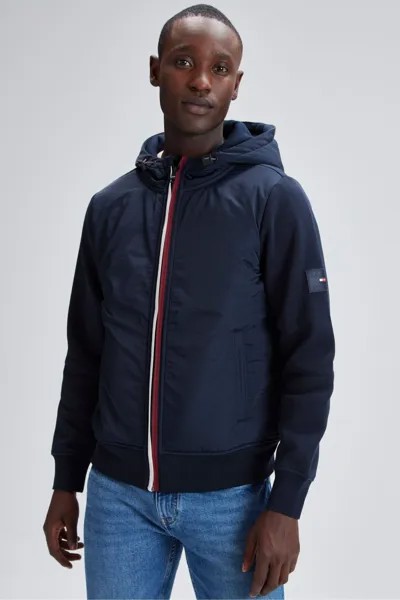 Худи на молнии синего цвета Mix Media Tommy Hilfiger, синий