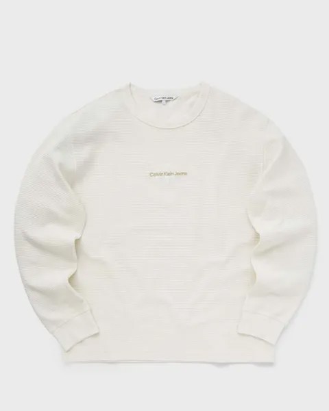 Футболка Calvin Klein Jeans City Grid Ls Tee, слоновая кость
