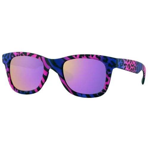 Солнцезащитные очки Italia Independent, вайфареры, оправа: пластик, с защитой от УФ, зеркальные, для женщин, фиолетовый