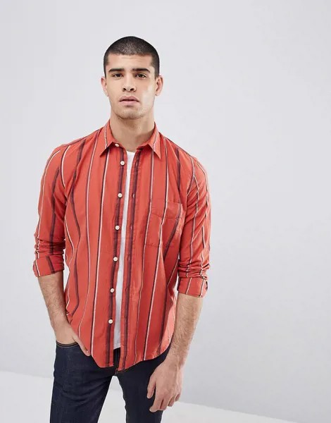 Рубашка в полоску Nudie Jeans Co Sten-Красный