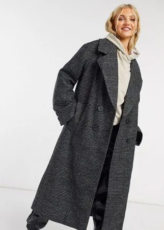 Oversized-пальто в клетку «Принц Уэльский» ASOS DESIGN-Многоцветный