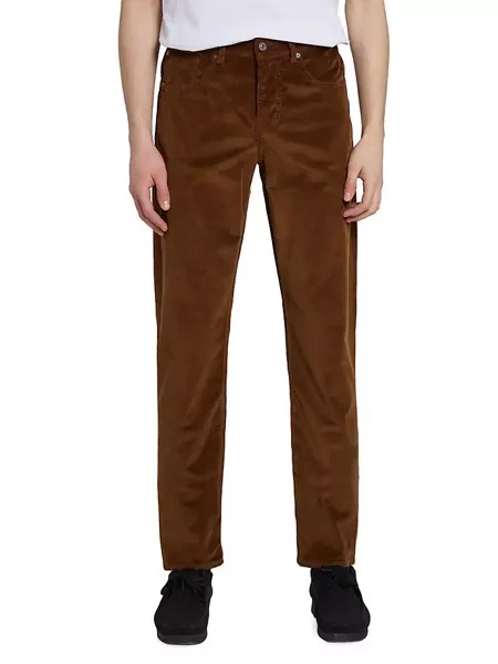 Вельветовые джинсы узкого кроя стрейч 7 For All Mankind, цвет dapper tan