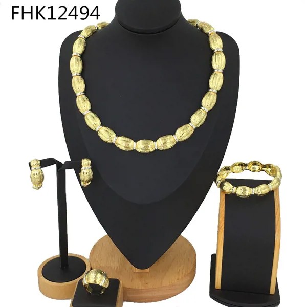 Yuminglai костюм модные ювелирные изделия Дубай аксессуары Высокое качество позолоченные женские бразильские ювелирные изделия набор FHK12494