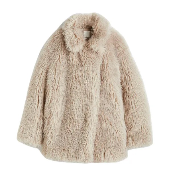 Куртка H&M Fluffy, светло-бежевый