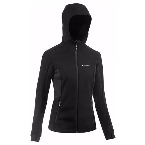 Куртка для горного треккинга Softshell женская, цвет: серо-голубой, размер: XS, TREK 500 WINDWARM S FORCLAZ Х Декатлон