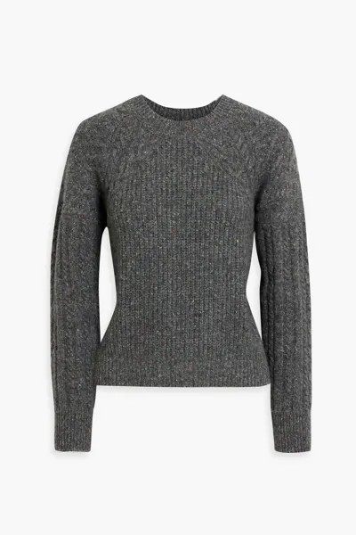 Кашемировый свитер косой вязки Autumn Cashmere, темно-серый