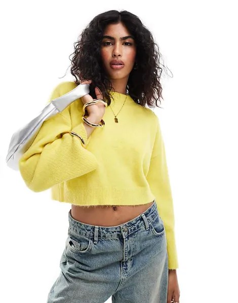 ASOS DESIGN 3 -й свитер свободного кроя с круглым вырезом и широкими манжетами