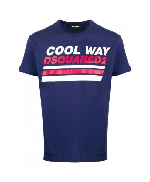 Футболка с логотипом Dsquared2, синий