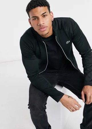 Свитер с застежкой-молнией Lacoste Mens-Черный цвет