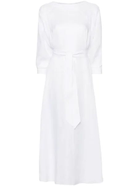 Loro Piana длинное льняное платье Ruth, белый