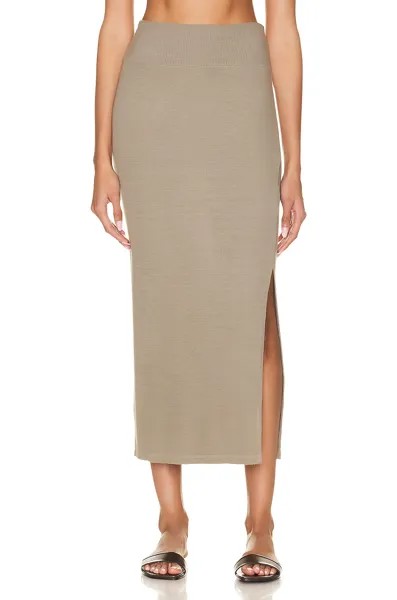 Юбка Enza Costa Stretch Silk Knit Essential, цвет Olive Oil