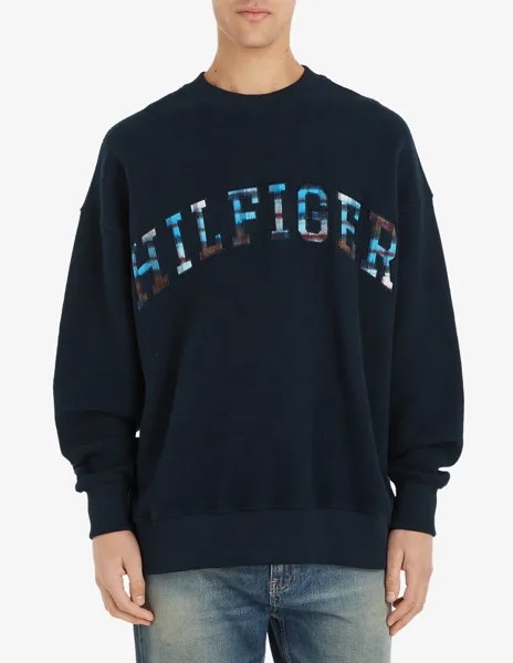 Толстовка в клетку тартан Tommy Hilfiger, черный