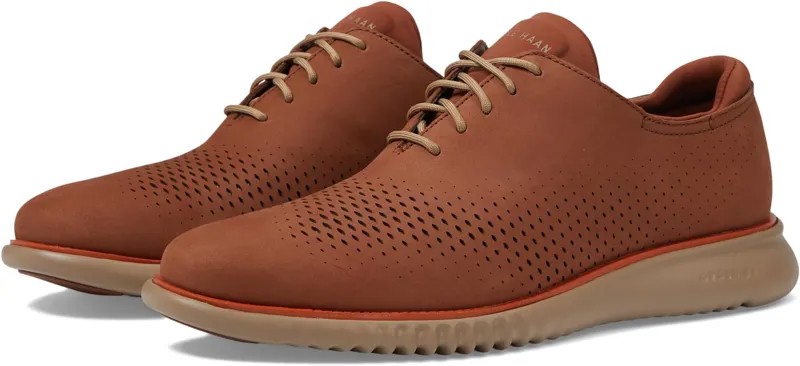 Оксфорды Cole Haan 2.Zerogrand Laser Wing Tip Oxford Lined, цвет Dark Sequoia Nubuck