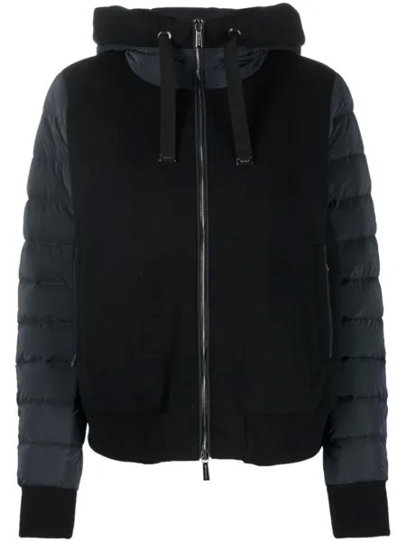 Moorer zip-up padded down jacket, черный