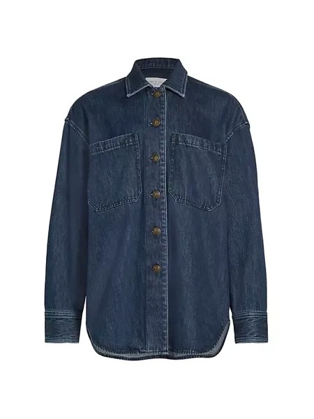 Джинсовая куртка-рубашка оверсайз Lory Rag & Bone, цвет evelyn