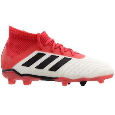 Футбольные бутсы adidas Predator 18.1 с твердым покрытием для мальчиков, белые кроссовки для молодежи Athleti