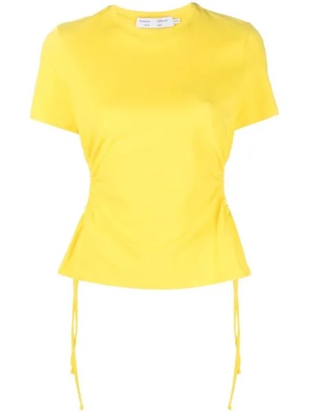 Proenza Schouler White Label футболка с боковым разрезом, желтый