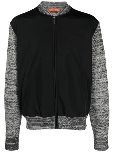 Missoni бомбер с узором зигзаг, черный