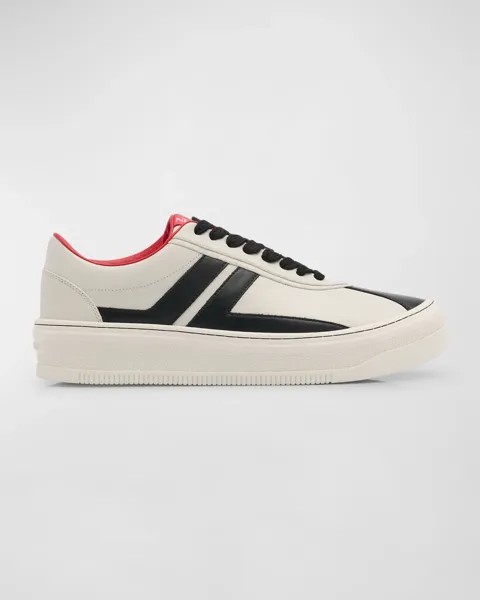 Мужские кожаные низкие кеды Lanvin Cash из коллаборации с Future, цвет B013 - Off White  B