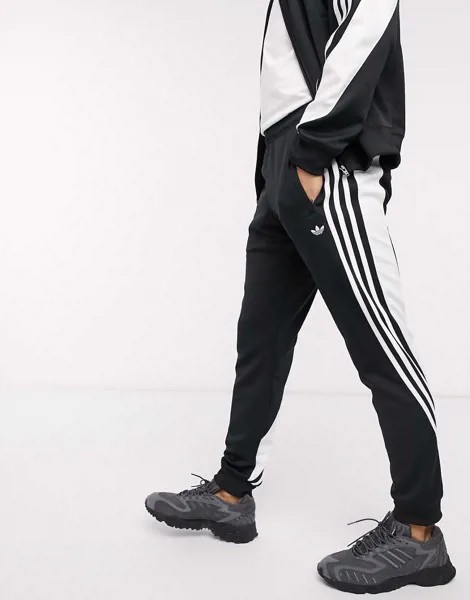 Черные джоггеры с 3 полосками adidas Originals-Черный