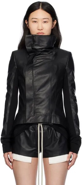 Черная кожаная куртка Naska Rick Owens