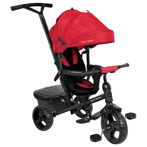Трехколесный велосипед Moby Kids Rider 360° 10x8 EVA красный