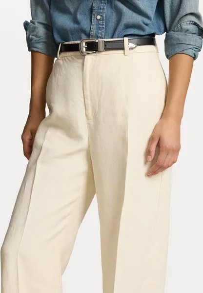 Тканевые брюки HEMP WIDE-LEG TROUSER Ralph Lauren, кремовый