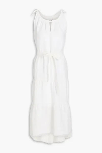 Ярусное платье миди с поясом Heidi Klein, цвет Off-white