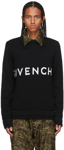 Черный вязаный свитер 4G Givenchy