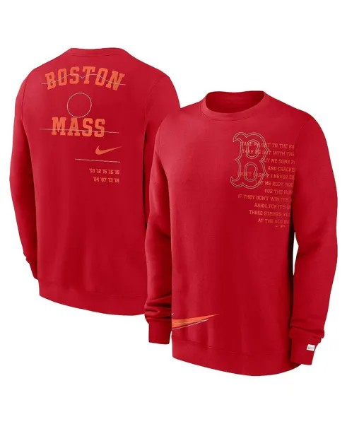Мужской красный флисовый пуловер Boston Red Sox Statement Ball Game Толстовка Nike
