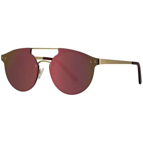 Солнцезащитные очки Forever, круглые, оправа: металл, для женщин, коричневый