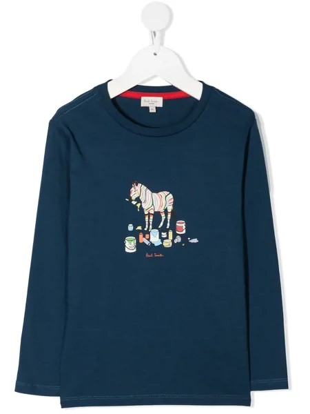 Paul Smith Junior толстовка с зебровым принтом