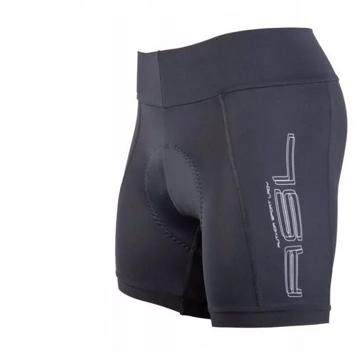 Велошорты женские Shorts Lady Sport X8 с памперсом широкий пояс черные размер M AUTHOR