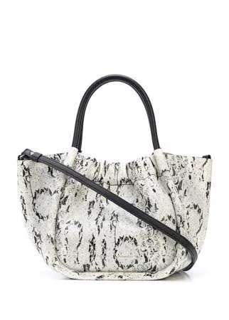 Proenza Schouler маленькая сумка-тоут со сборками и тиснением под кожу змеи