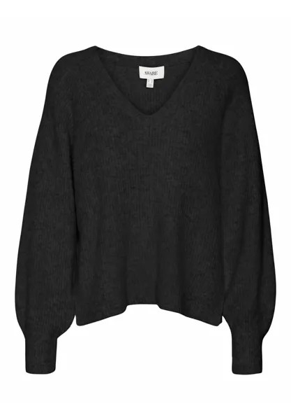 Свитшот Vero Moda STAZIE LS V-NECK, черный