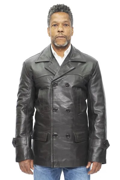 Бушлат из воловьей кожи-Краков Infinity Leather, черный