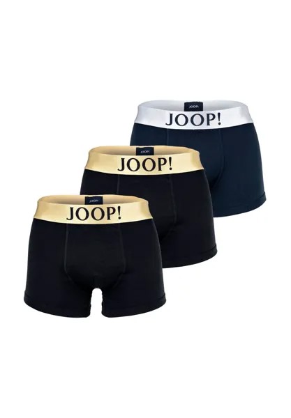 Мужские шорты-боксеры, 3 шт., тонкий хлопок стрейч, логотип JOOP!, цвет Schwarz Blau