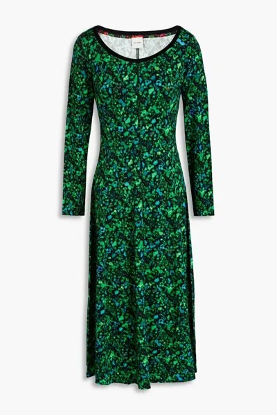 Платье миди из джерси с принтом Paul Smith, зеленый