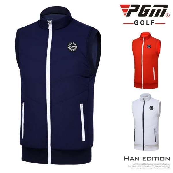 Мужская куртка для гольфа Pgm, теплая безрукавка для гольфа, Повседневная ветрозащитная одежда для фитнеса, спортивная одежда, D0988, Осень-зима