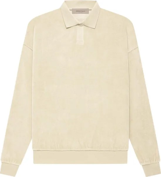 Лонгслив Fear of God Essentials Velour Long-Sleeve Polo 'Egg Shell', кремовый