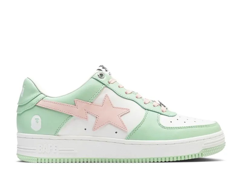 Кроссовки BAPE Bapesta 'Pastel Pack - Green', зеленый