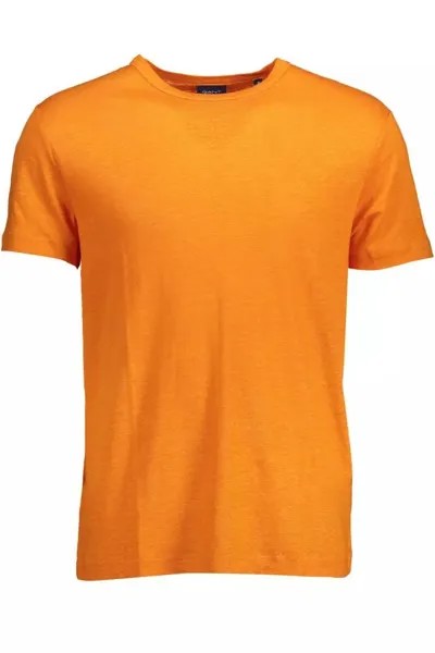 Gant Elegant льняная мужская футболка с короткими рукавами, оранжевый