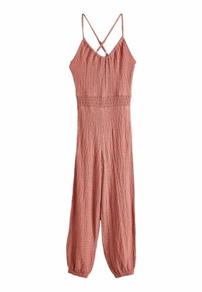 Комбинезон TEXTURED CROSS BACK SLEEVELESS, REGULAR FIT Next, фуксия пестрая
